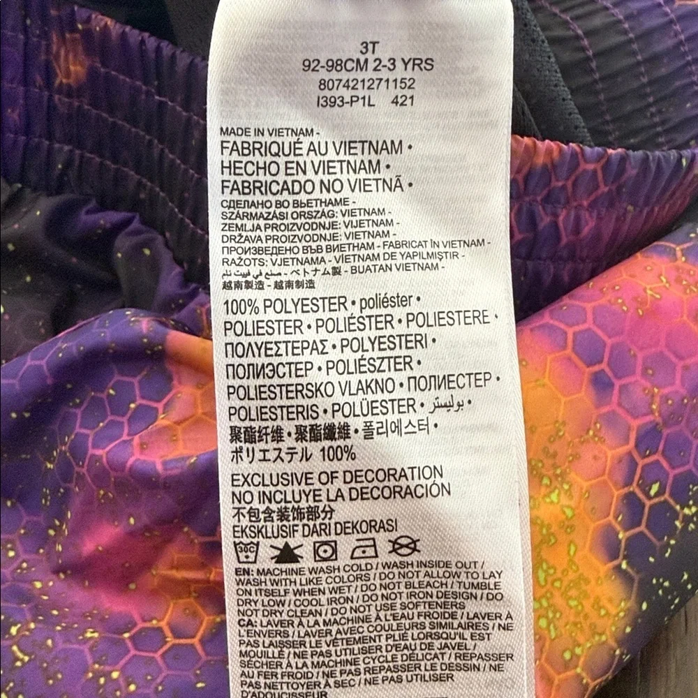 Nike Kids Purple, Pink & Orange Hooded Windbreaker Jacket 3T